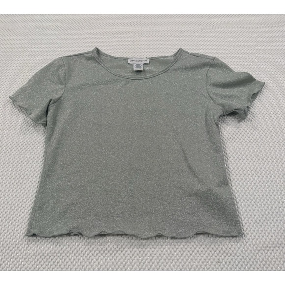 Urban Outfitters Tops - Urban Outfitters Shimmer Lurex Knit Top Sage Green Short Sleeve Women's S